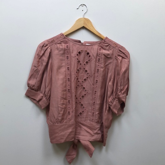 ba&sh bacary eyelet open back top - Picture 3 of 10